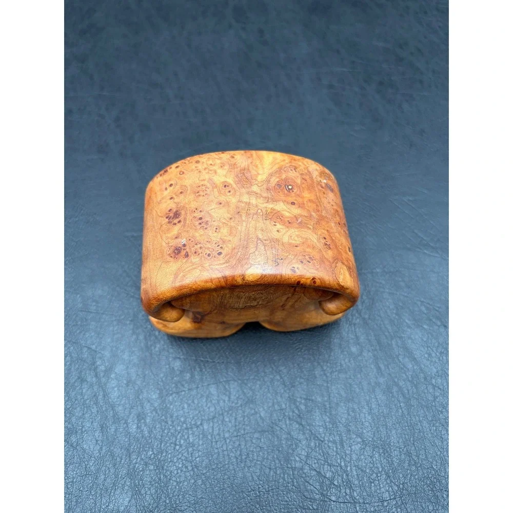 Fred Marilyn Buss Maple Burl Wood Jewelry Box Handcrafted Organic Puzzle Box